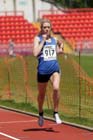 Ashley Gibson (Morpeth) winning the 1500 metres at the North Eastern Champs, Gateshead.